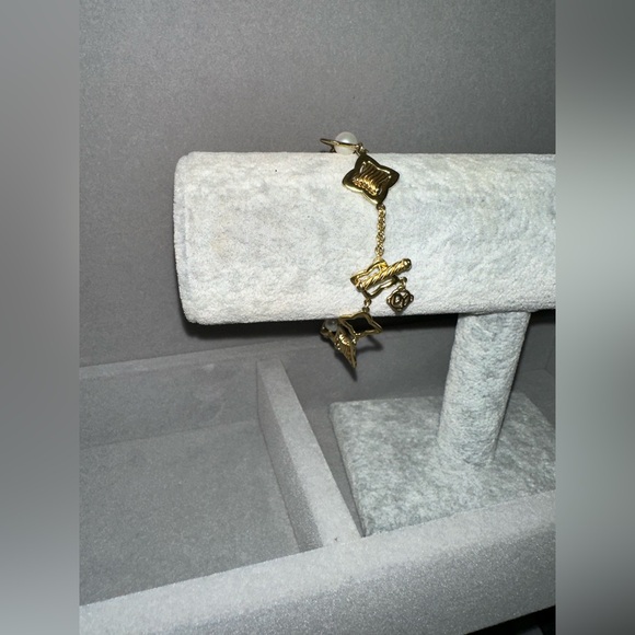 David Yurman Quatrefoil 18K Yellow Gold Pearl Toggle Bracelet Size S/M - Picture 6 of 9
